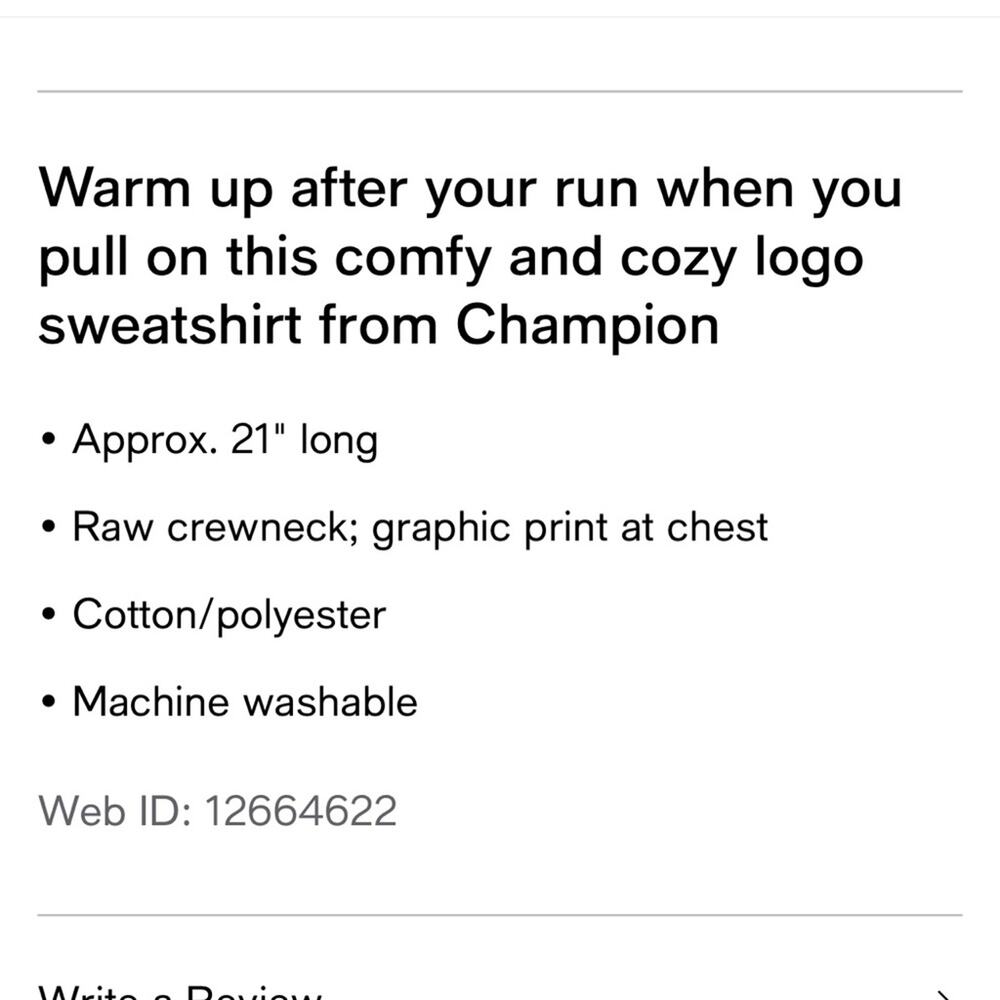 Champion Sweatshirt NWT French Terry Cream Floral Embroidered Womens Size Small - Picture 3 of 4